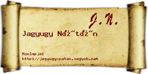 Jagyugy Nátán névjegykártya